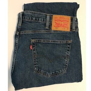 Levis 505 Regular Fit Straight Leg Jeans Mens 40x30 Medium Wash Blue Denim